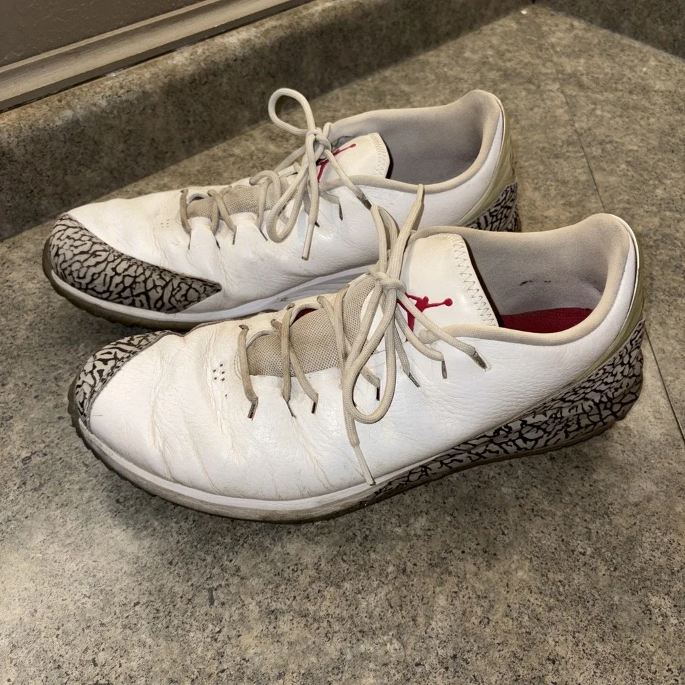 Jordan ADG White Cement Men's Spikeless Golf Shoes Size 12 AR7995-100 (READ)